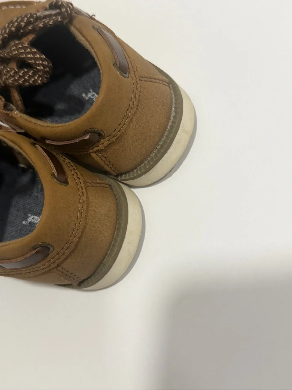Cat & Jack Kids Tan Brown Moccasin Lace-Up Dress Shoes